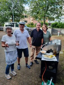 Das kulinarische Team für den Griechenlandabend in voller Pracht